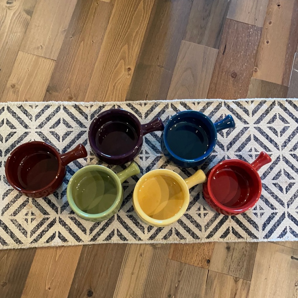 Buchase Stoneware Soup Handle Bowl Soup Crock Set of 6 piece